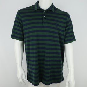 Polo by Ralph Lauren Green and Navy Striped Polo Shirt